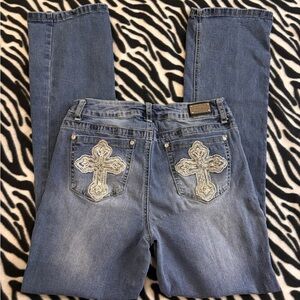 Earl jeans low rise slim bootcut jeans.